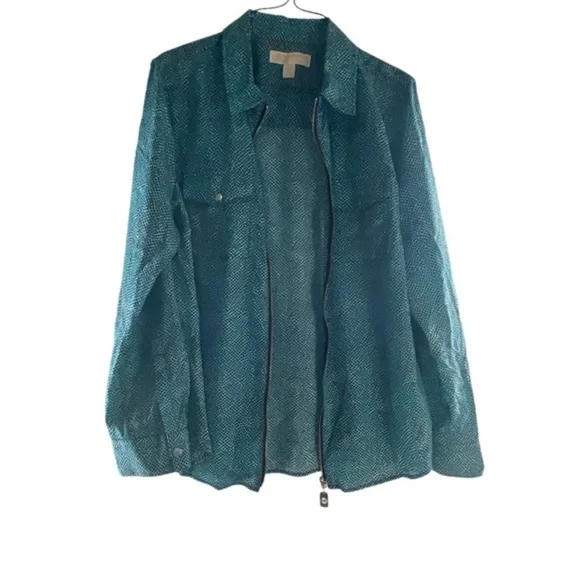 MICHAEL MICHAEL KORS REPTILE PRINT BLOUSE - Picture 5 of 9